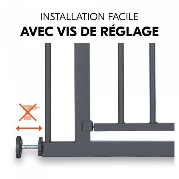 Barrière d'escalier open n stop 2 dark-grey Hauck