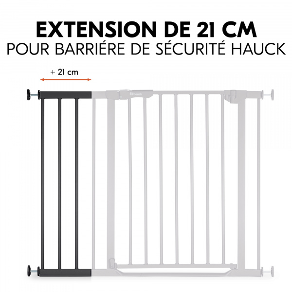 Extension pour barrière de sécurité 21 cm black Hauck