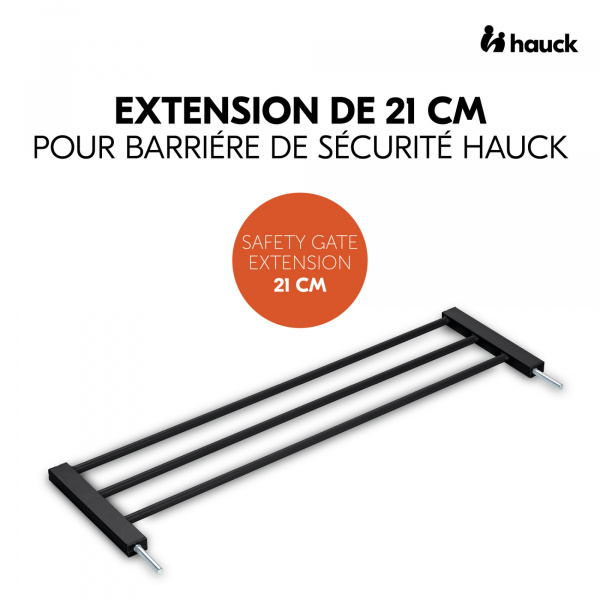 Extension pour barrière de sécurité 21 cm black Hauck