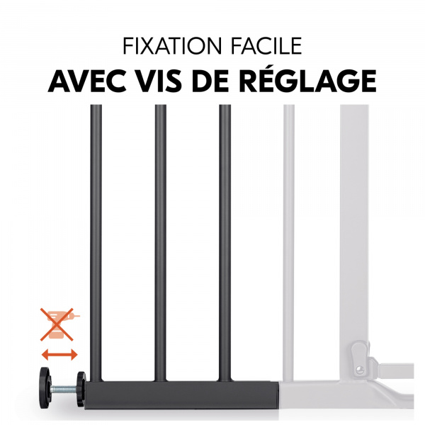 Extension pour barrière de sécurité 21 cm black Hauck