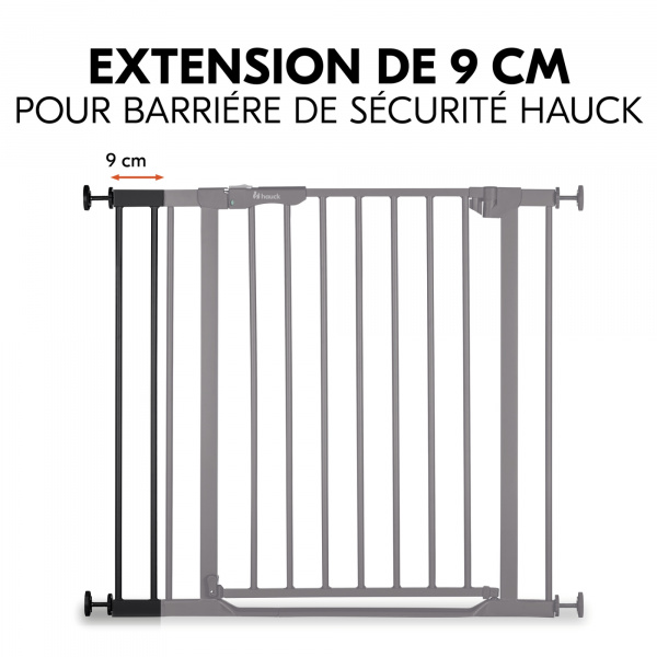 Extension pour barrière de sécurité 9 cm black Hauck