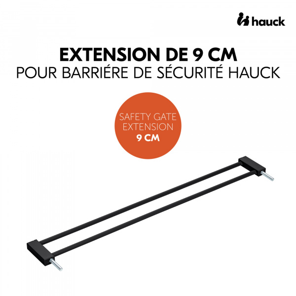 Extension pour barrière de sécurité 9 cm black Hauck
