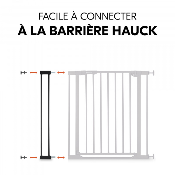Extension pour barrière de sécurité 9 cm black Hauck