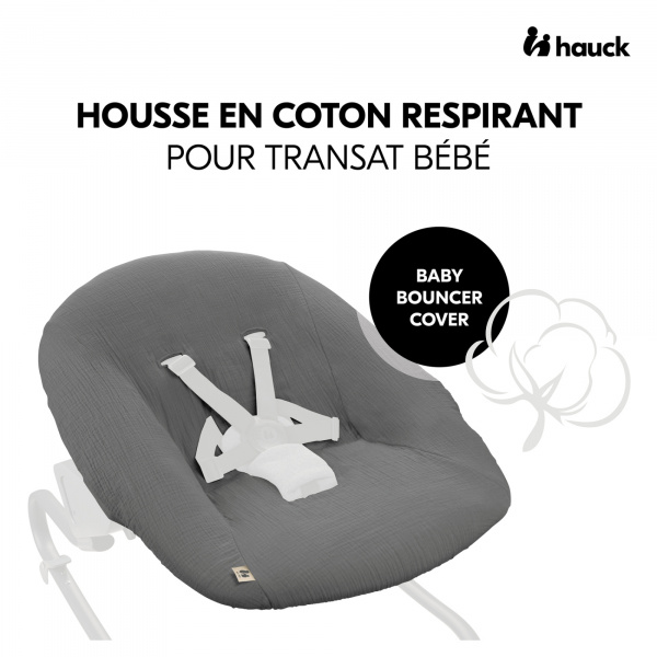 Housse pour transat bébé dark grey Hauck