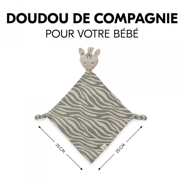 Doudou cuddle n play zebra sage Hauck