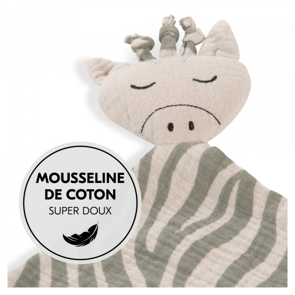 Doudou cuddle n play zebra sage Hauck