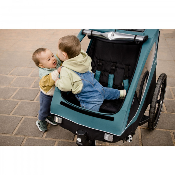 Remorque à vélo dryk duo ocean green Hauck