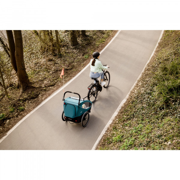 Remorque à vélo dryk duo ocean green Hauck