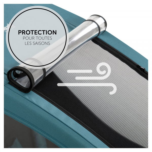 Remorque à vélo dryk duo ocean green Hauck