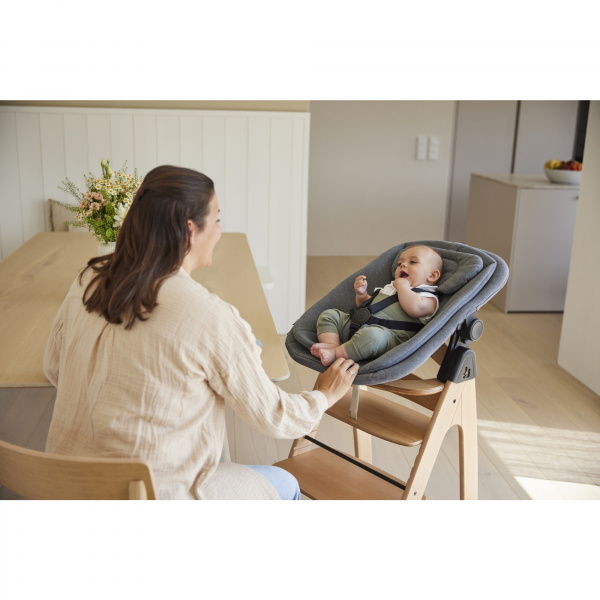 Transat bébé pour chaise haute arketa bouncer dark grey melange Hauck