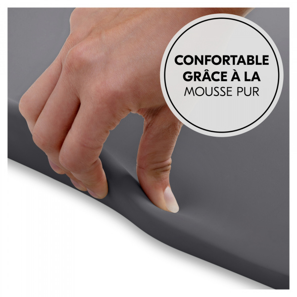 Matelas à langer en mousse soft change n clean anthracite Hauck