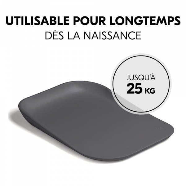 Matelas à langer en mousse soft change n clean anthracite Hauck