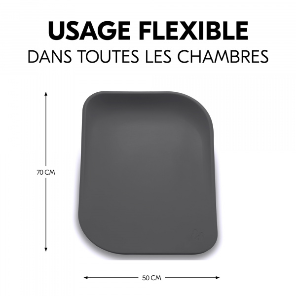 Matelas à langer en mousse soft change n clean anthracite Hauck