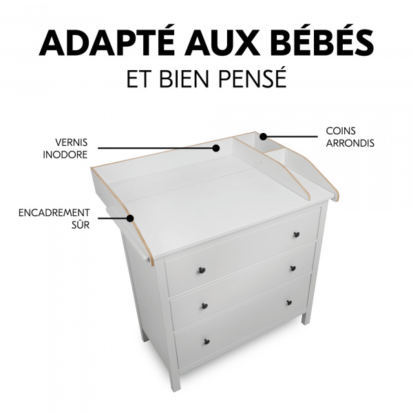 Plan à langer pour commode combine n change Hauck