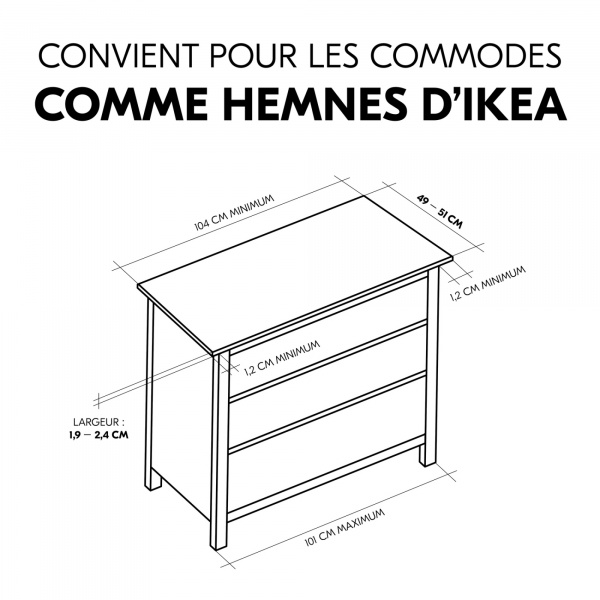 Plan à langer pour commode combine n change Hauck