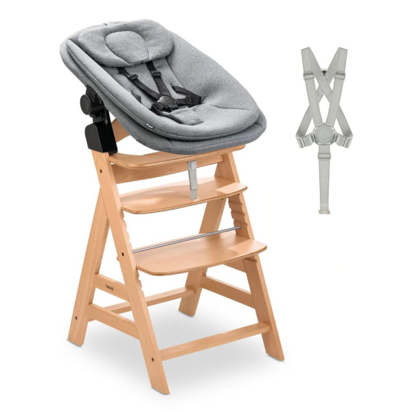 Chaise haute évolutive avec transat alpha newborn set pro Hauck