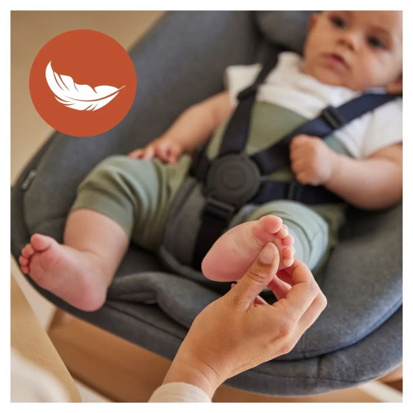 Chaise haute évolutive avec transat alpha newborn set pro Hauck