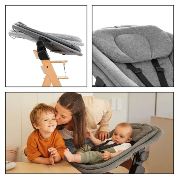 Chaise haute évolutive avec transat alpha newborn set pro Hauck