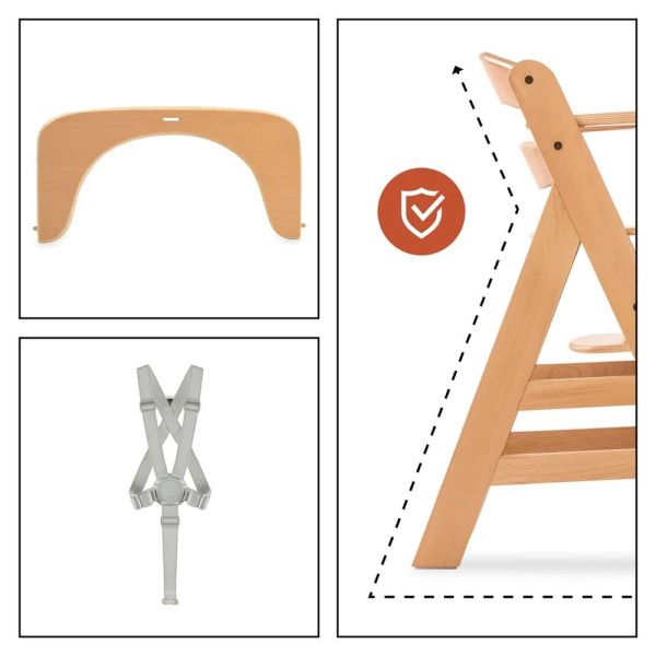Chaise haute évolutive avec transat alpha newborn set pro Hauck