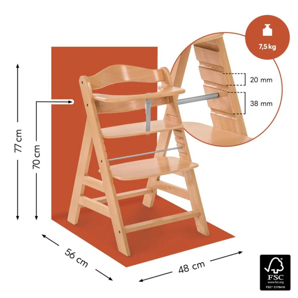 Pack chaise haute évolutive avec transat alpha start n grow set Hauck