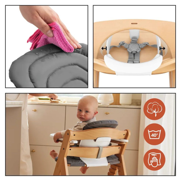 Pack chaise haute évolutive avec transat alpha start n grow set Hauck