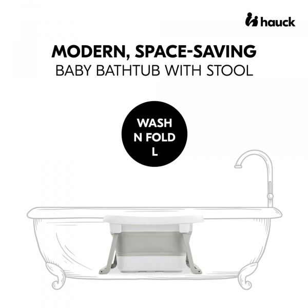 Baignoire pliable wash n fold l white sage Hauck