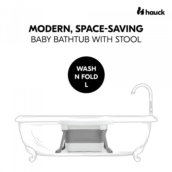 Baignoire pliable wash n fold l white sage Hauck