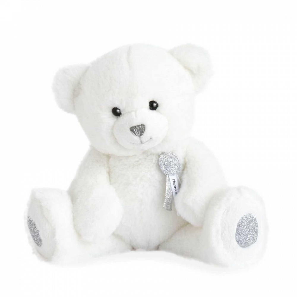 Peluche bébé ours charms blanc 24 cm de Histoire d ours sur allobébé