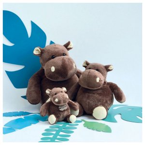 Peluche hippopotame marron 23 cm Histoire d ours