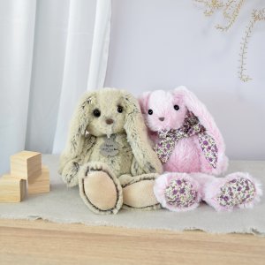 Peluche bébé copain calin lapin beige 25 cm Histoire d ours