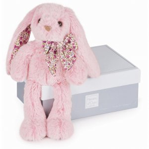 Peluche bébé copain calin lapin rose 25 cm Histoire d ours