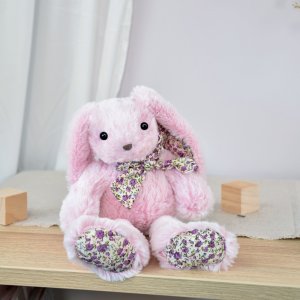 Peluche bébé copain calin lapin rose 25 cm Histoire d ours