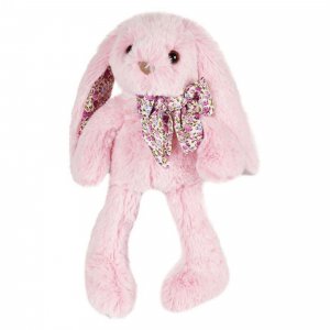 Peluche bébé copain calin lapin rose 25 cm Histoire d ours