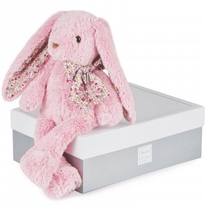 Peluche bébé copain calin lapin rose 40 cm Histoire d ours