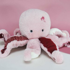 Peluche bébé trésors marins pieuvre rose 30 cm Histoire d ours