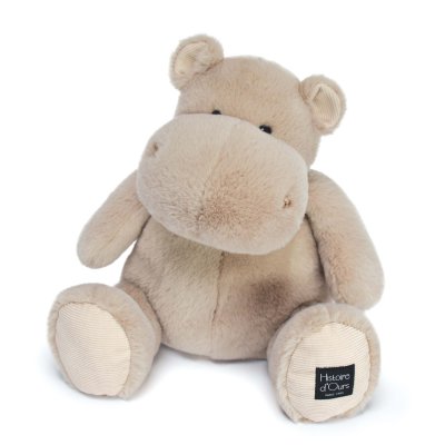 Peluche hippopotame 40 cm beige