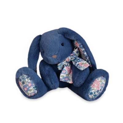 Peluche lapin bleu copains câlins 25 cm