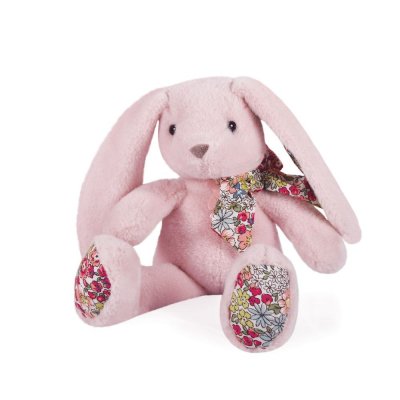 Peluche lapin rose copains câlins 25 cm