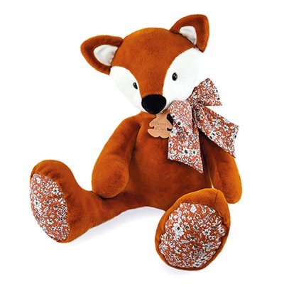 Peluche copains câlins renard orange 60 cm