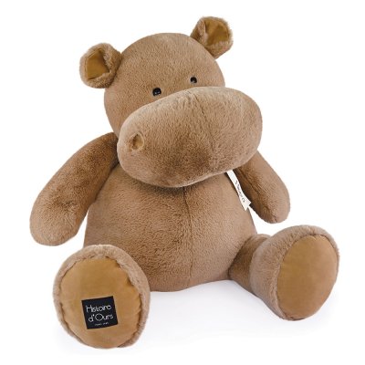 Peluche hippopotame 85 cm marron