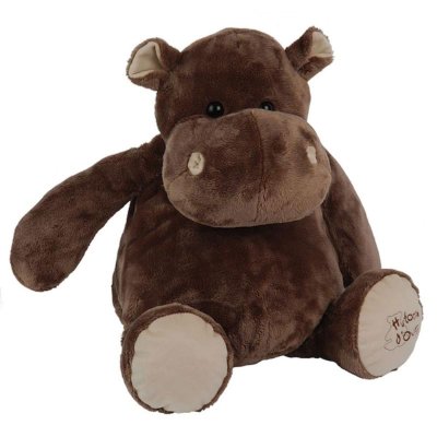 Peluche hippopotame marron 14 cm