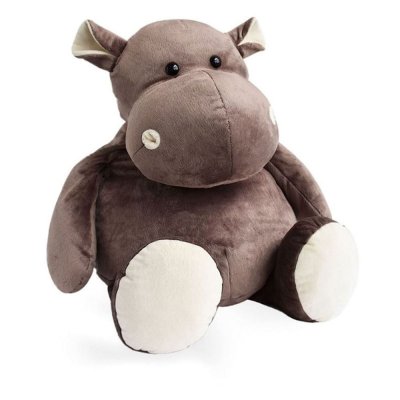 Peluche géante hippopotame marron 120 cm