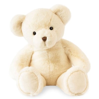 Peluche bébé ours titours blanc 50 cm