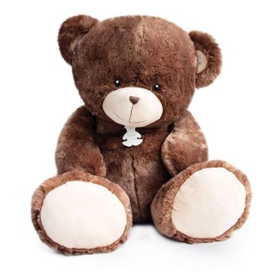 Peluche bébé ours bellydou marron 90 cm