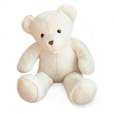 Peluche bébé ours titours blanc 75 cm