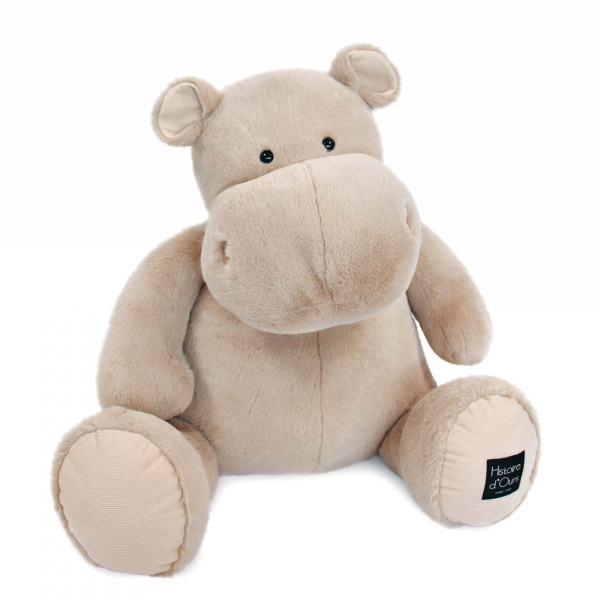 Peluche hippopotame 85 cm gris anthracite Histoire d ours