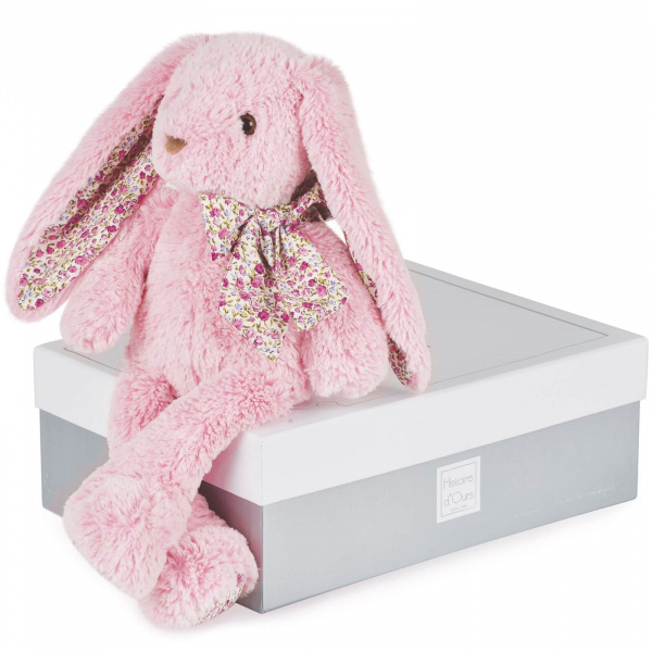 Peluche bébé copain calin lapin rose 40 cm Histoire d ours