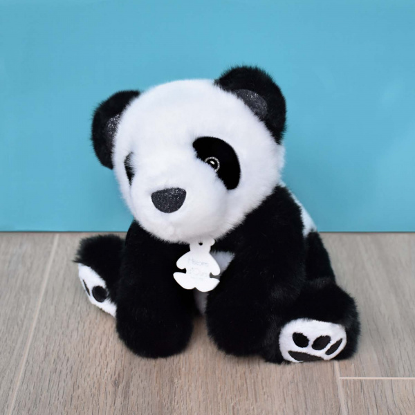 Peluche bébé panda so chic noir 17 cm Histoire d ours