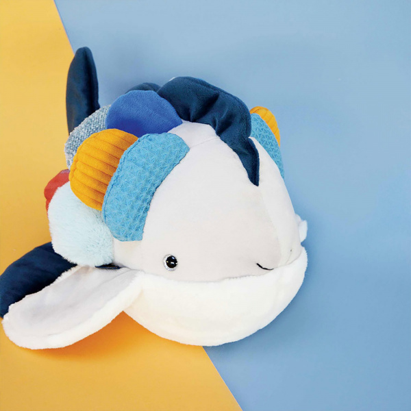 Peluche bébé trésors marins poisson arc-en-ciel 30 cm Histoire d ours
