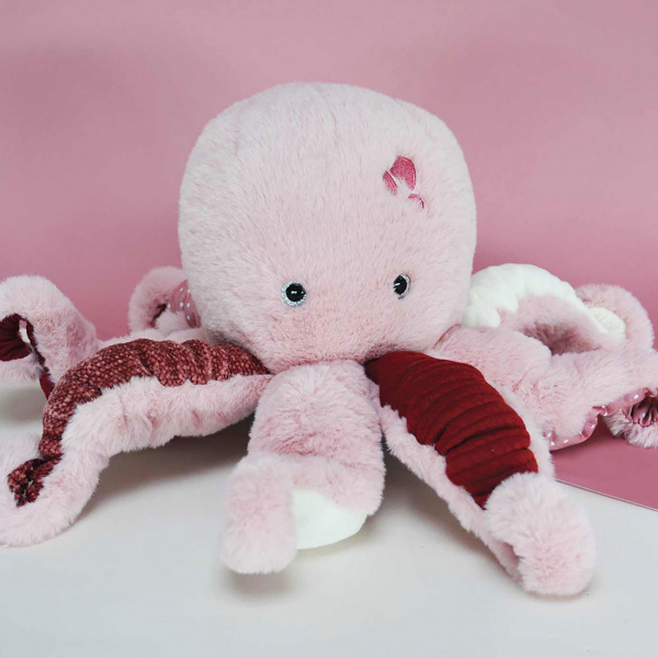 Peluche bébé trésors marins pieuvre rose 30 cm Histoire d ours